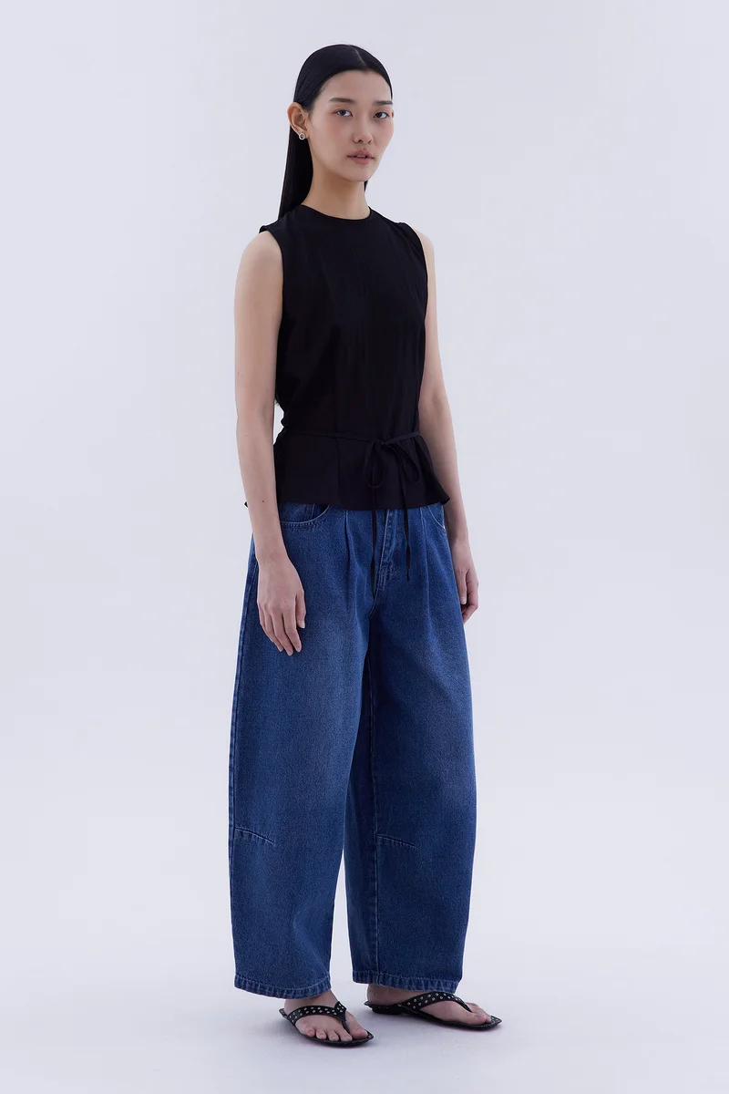 ذا اديتورز ماركت بلوزة ميجان بظهر مكشوف ودرابيه